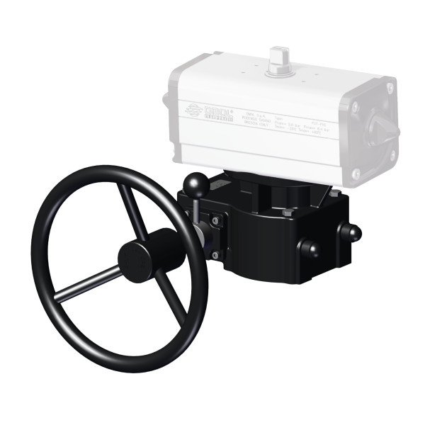 Riduttore in ghisa con volantino disinseribile