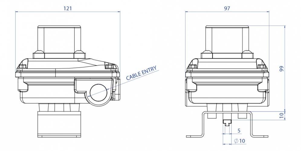 KS1L in alluminio con indicatore visivo