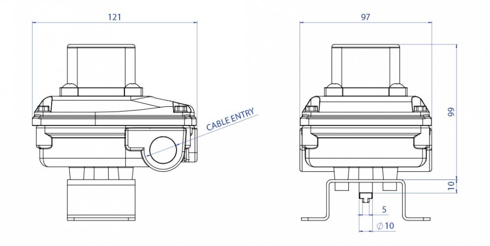 KS3L in alluminio con indicatore visivo ATEX
