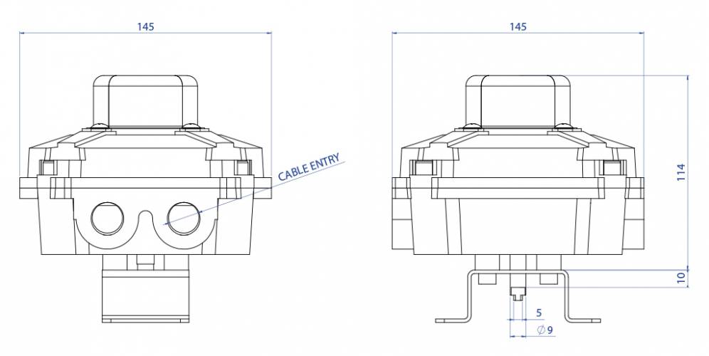 KS2L in alluminio con indicatore visivo ATEX