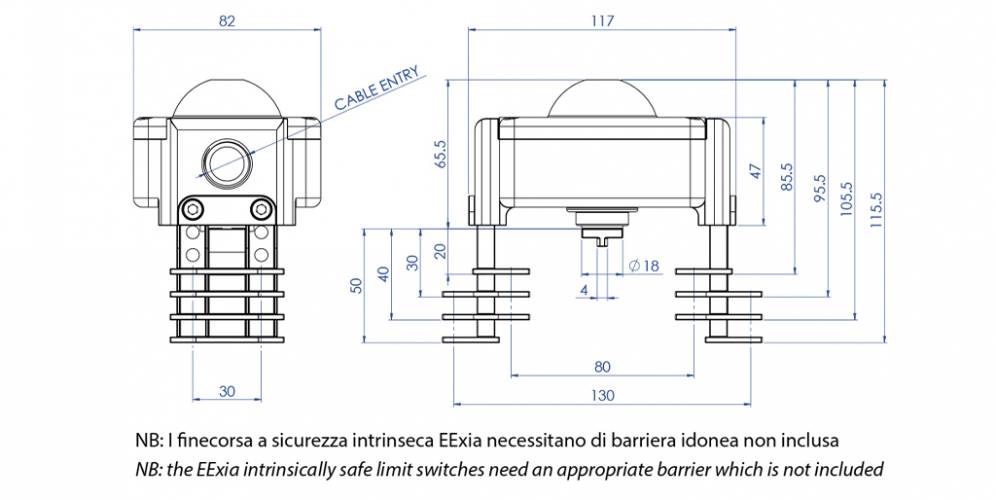 KSIP in tecnopolimero con indicatore visivo ATEX