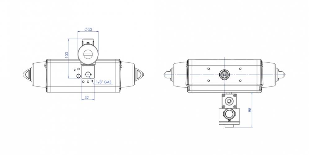 Elettrovalvola 3/2 NC da 1/8” con bobina II2GD Exd IIC T4-T6 ATEX