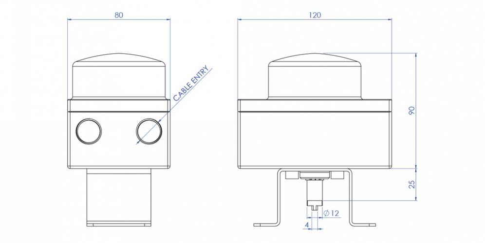 KSSB in alluminio e tecnopolimero con indicatore visivo